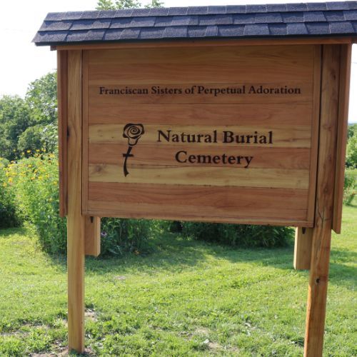 natural cemetery sign
