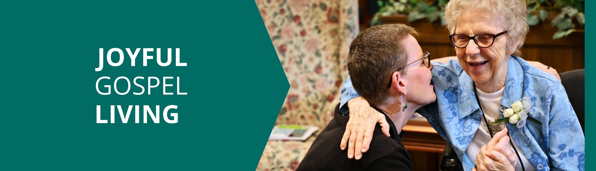 sister sue ernster and sister juanita hytry embracing