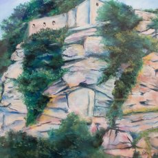 The Rock Mount of La Verna | Pastel | 1991