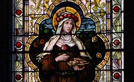 Saint Rose of Viterbo stained glass window