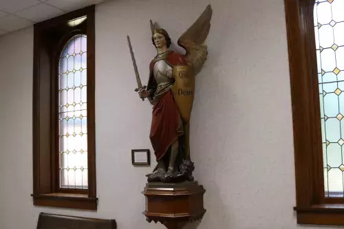 st rose convent statue of st michael the archangel