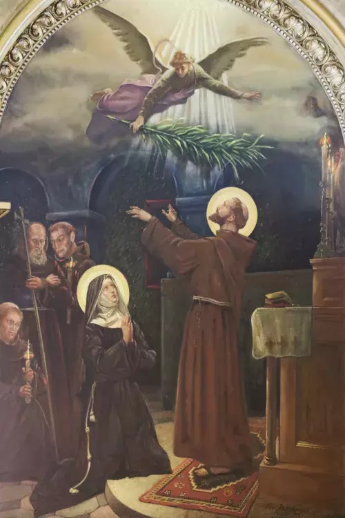 mary of the angels chapel st clare and second order franciscans painting