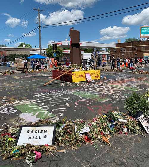 George Floyd memorial outside Cup Foods