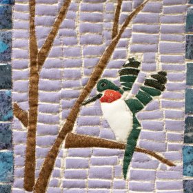 Quilted Wall Hanging | Mosaic Hummingbird | 2020